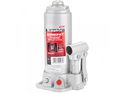 Домкрат гидравлический бутылочный, 5 т, h подъема 216–413 мм// MATRIX MASTER