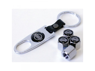 Брелок + колпачек ниппеля 4 шт. NISSAN