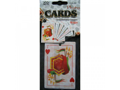 Ароматизатор воздуха подвесной картонный AZARD "Игральные карты Туз Червей" Сакура