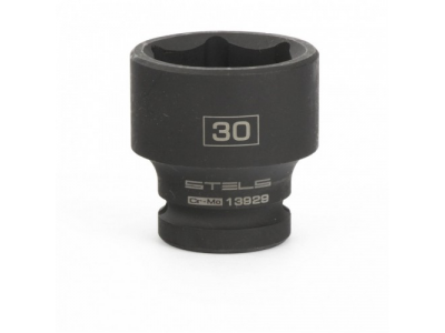 Головка ударная шестигранная, 30 мм, 1/2, CrMo Stels от STELS Головка ударная шестигранная, 30 мм, 1/2, CrMo Stels