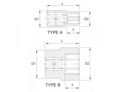 Головка торцевая 12гр. 3/8" 16мм